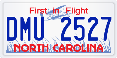 NC license plate DMU2527