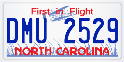 NC license plate DMU2529