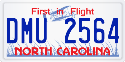 NC license plate DMU2564