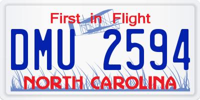 NC license plate DMU2594
