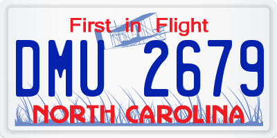NC license plate DMU2679