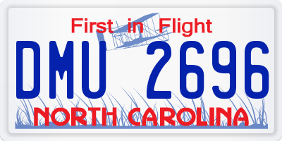 NC license plate DMU2696