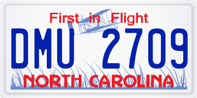 NC license plate DMU2709
