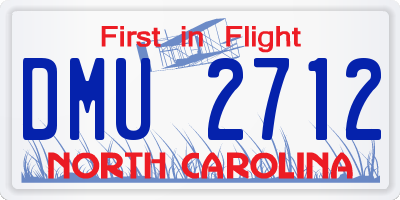 NC license plate DMU2712
