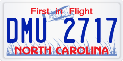 NC license plate DMU2717