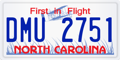 NC license plate DMU2751