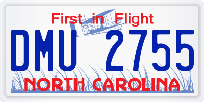 NC license plate DMU2755