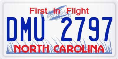 NC license plate DMU2797
