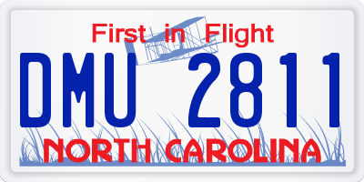 NC license plate DMU2811