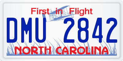 NC license plate DMU2842