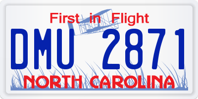 NC license plate DMU2871