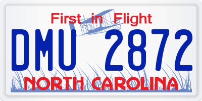 NC license plate DMU2872