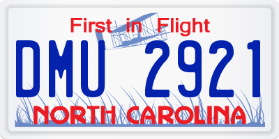 NC license plate DMU2921