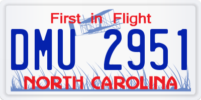 NC license plate DMU2951