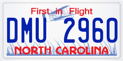 NC license plate DMU2960