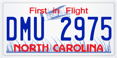 NC license plate DMU2975