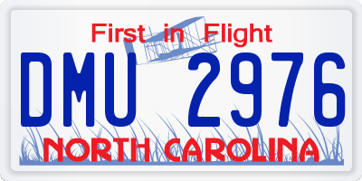 NC license plate DMU2976