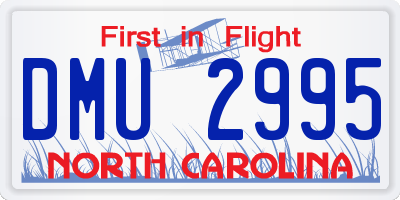 NC license plate DMU2995