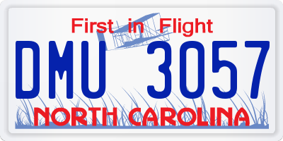 NC license plate DMU3057