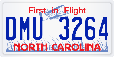 NC license plate DMU3264