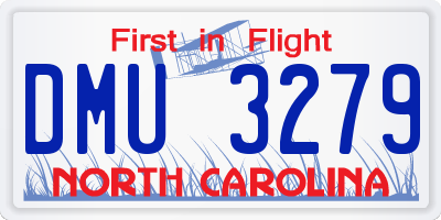 NC license plate DMU3279