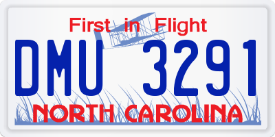 NC license plate DMU3291