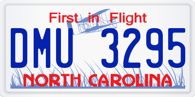 NC license plate DMU3295