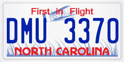 NC license plate DMU3370