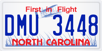 NC license plate DMU3448