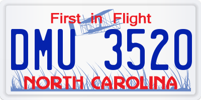 NC license plate DMU3520