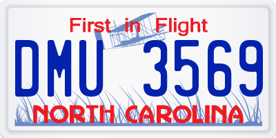 NC license plate DMU3569