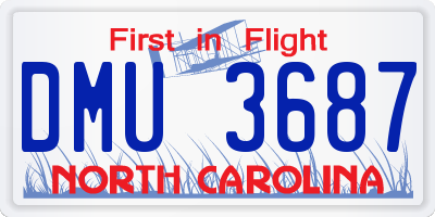 NC license plate DMU3687