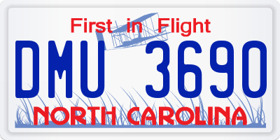NC license plate DMU3690
