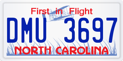 NC license plate DMU3697