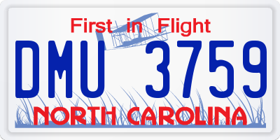 NC license plate DMU3759