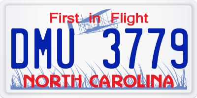 NC license plate DMU3779