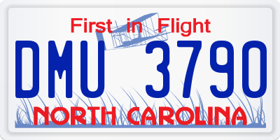 NC license plate DMU3790