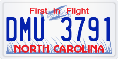 NC license plate DMU3791