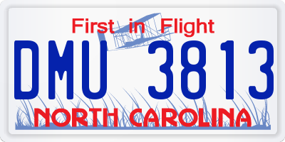 NC license plate DMU3813