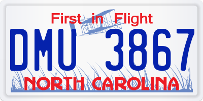 NC license plate DMU3867