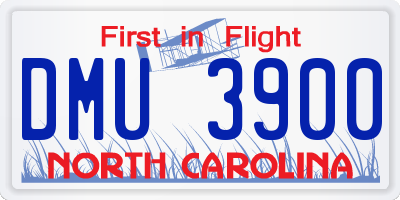 NC license plate DMU3900