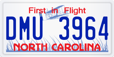NC license plate DMU3964