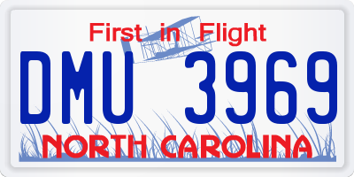 NC license plate DMU3969