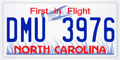 NC license plate DMU3976
