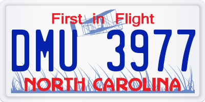 NC license plate DMU3977
