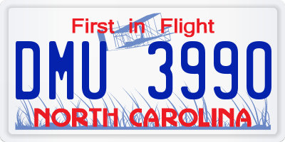 NC license plate DMU3990