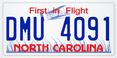 NC license plate DMU4091