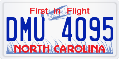 NC license plate DMU4095