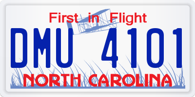 NC license plate DMU4101