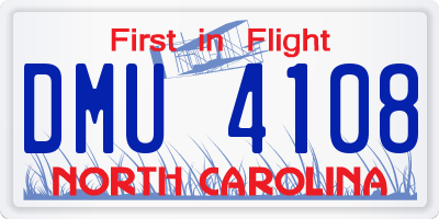 NC license plate DMU4108